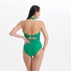 JADE DRAPED HALTER SWIMSUIT