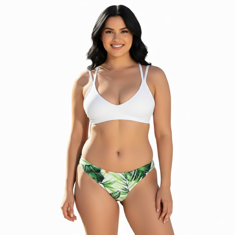 Lace Up Plus Size Low Waist Bikini Set