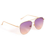 Purple Half Frame Aviator Sunglasses