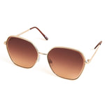 Gold Metal Rim Square Sunglasses