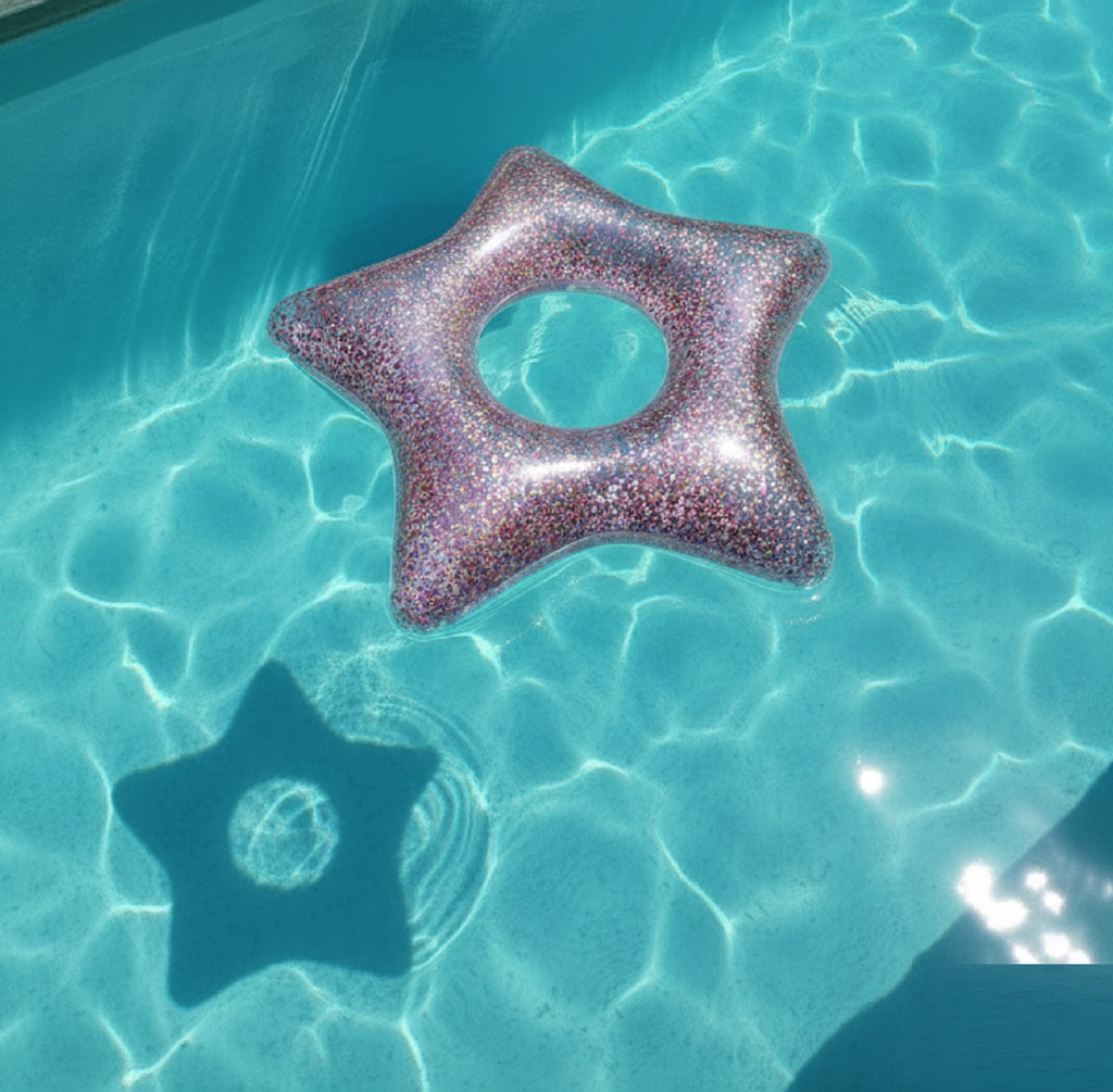 Swimming Pool Floats for Kids - The Beach Company - glitter swimming ring - fancy pool floaties