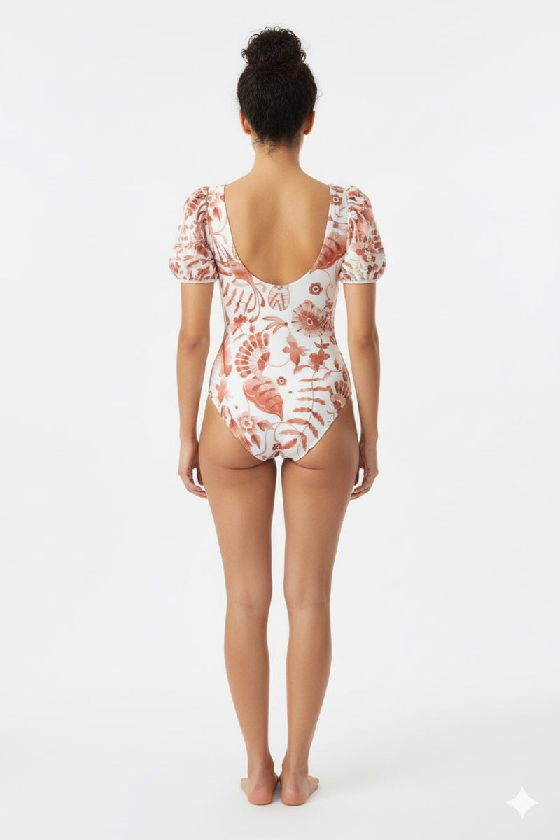 Mariela Puff-Sleeved One-Piece
