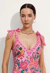 Pink Floral Paradise Print One Piece
