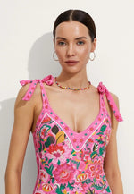 Pink Floral Paradise Print One Piece