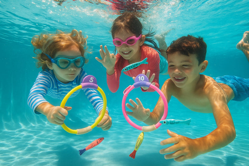 Pool Gliders And Hoops 7pc Set