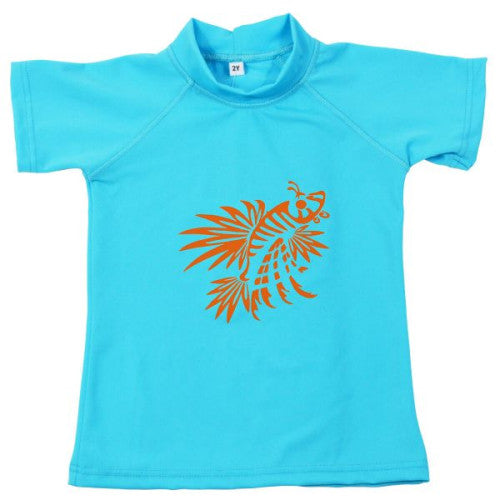 Short Sleeves Rash Top - Lion Fish