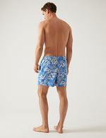 Quick Dry Tropical Print Swim Shorts