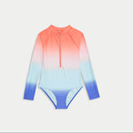 Ombré Long Sleeve Swimsuit