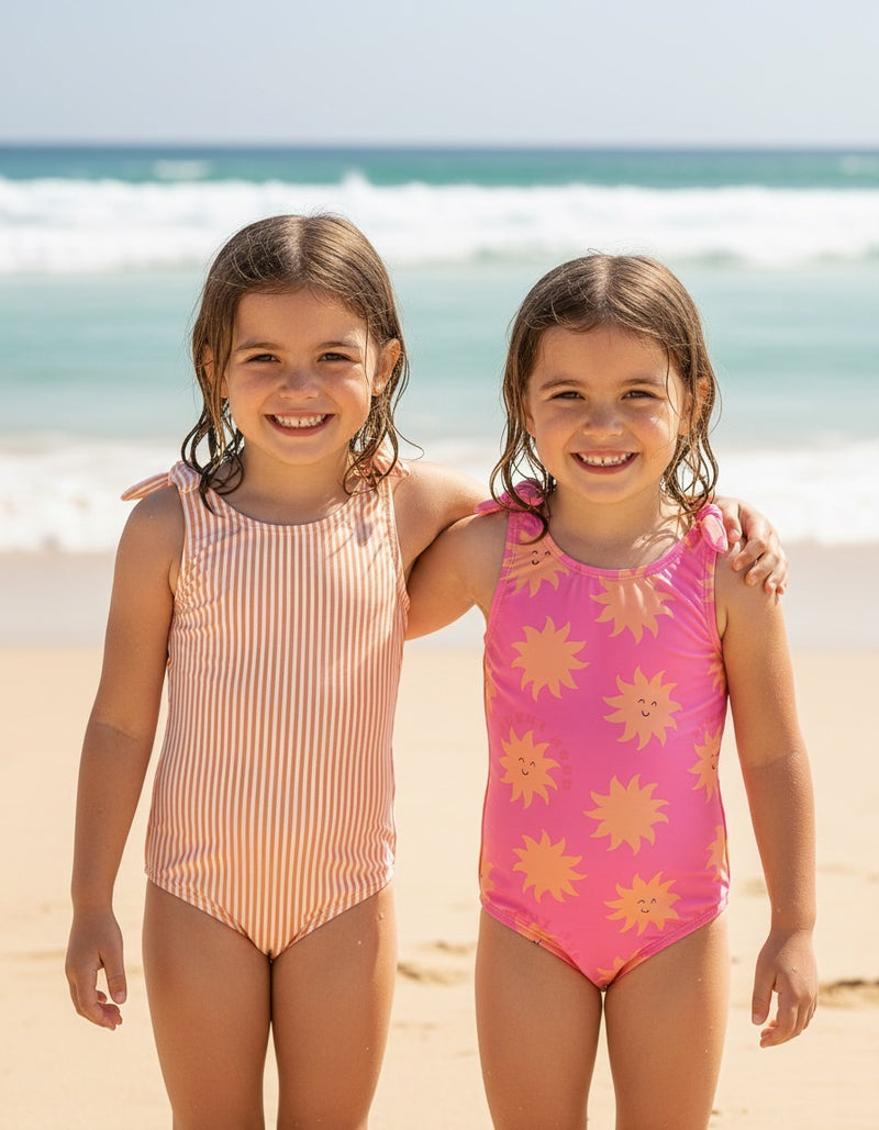 girls in swimsuits - the beach company - kids swimwear - shop swimming costumes online - the beach company