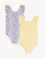 2pk Printed  Swimsuits
