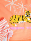 2pc Tiger Long Sleeve Rash Vest Swim Set