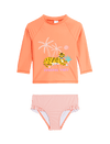 2pc Tiger Long Sleeve Rash Vest Swim Set