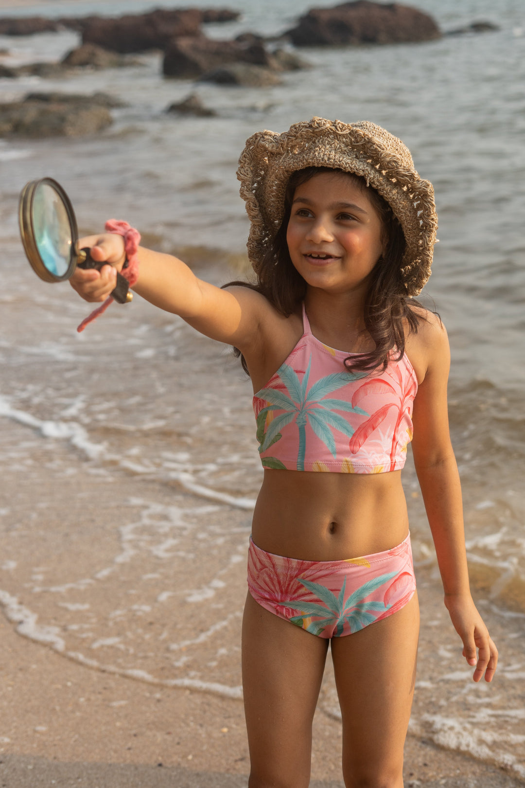 Modest Swimwear For Women Recycled Swim Cherries Kid Zipped