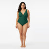 Scalloped Plunge One Piece Swimsuit
