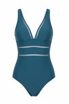 Spliced One-Piece Swimsuit