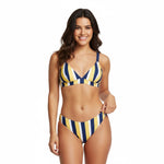 Striped Low Waist Bikini Set