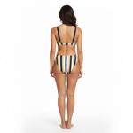 Striped Low Waist Bikini Set
