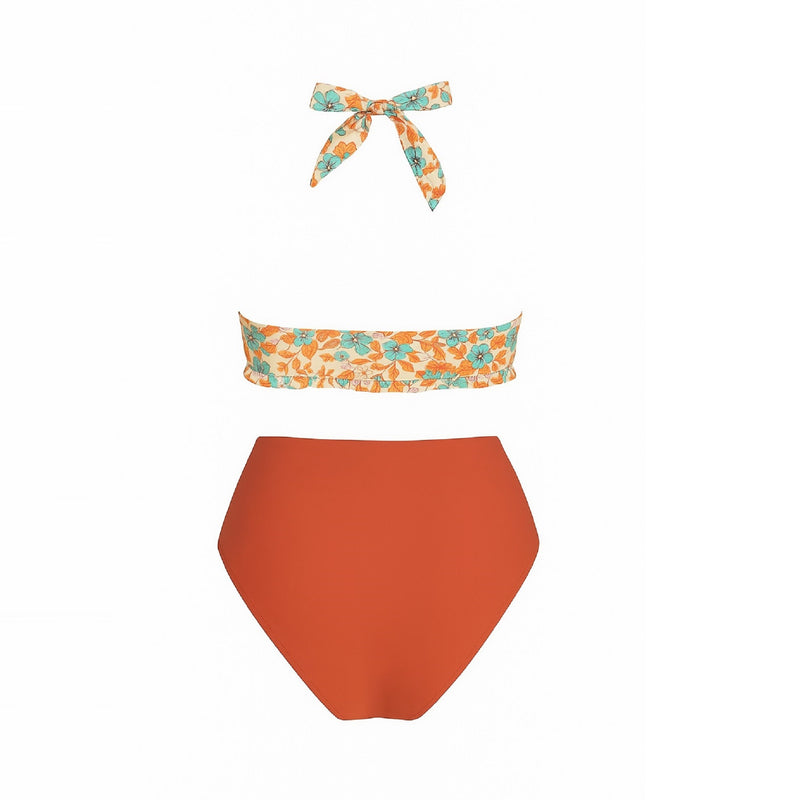 Plunge Halter Neck Bikini Set
