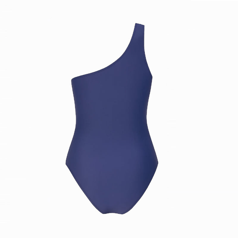 Rouched One-Shoulder Plus Size Swimsuit