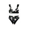 Large Ditsy Ruffled Plus Size Bikini Set