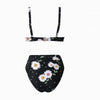 Large Ditsy Ruffled Plus Size Bikini Set