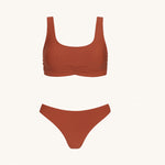 Boho Rhapsody Shirred Back Hipster Bikini Set