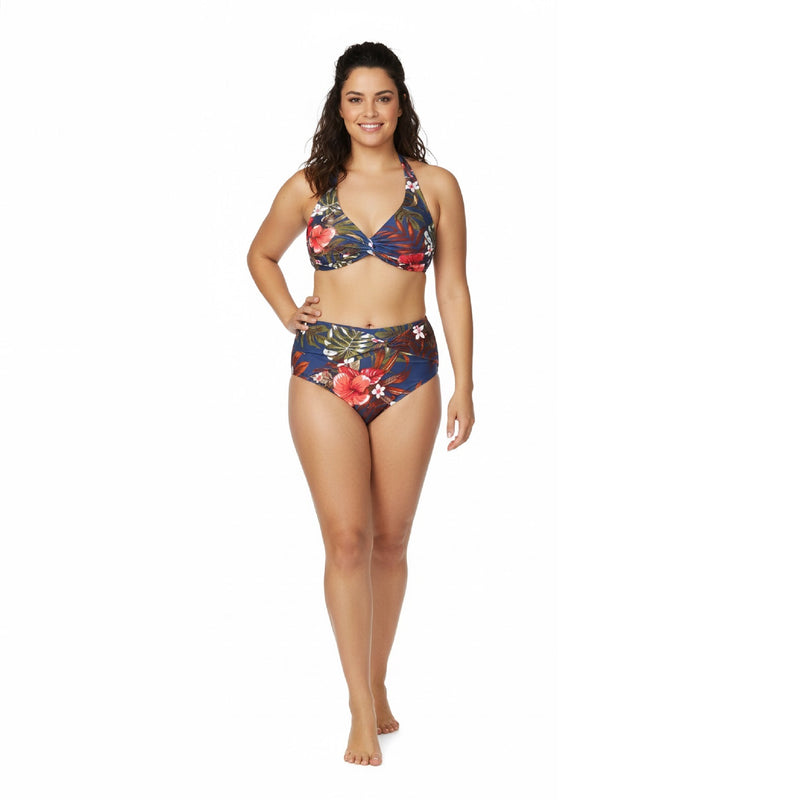 Floral Twist Front Halter Bikini Set I Swimwear | The Beach Company