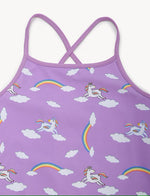 Unicorn Print Crossback Swimsuit