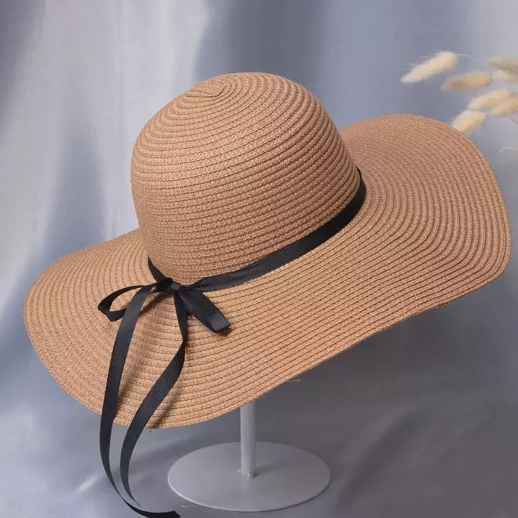 Summer Wide-Brimmed Sun Hat With Bow Knot