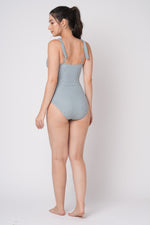 Painterly Stripe Ruched Tummy Control Swimsuit