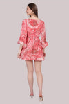 Red Printed Cover-up Kimono