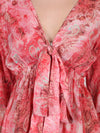 Red Printed Cover-up Kimono
