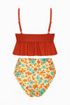 Ruffle Plus Size Tankini Set With Bunny Bow
