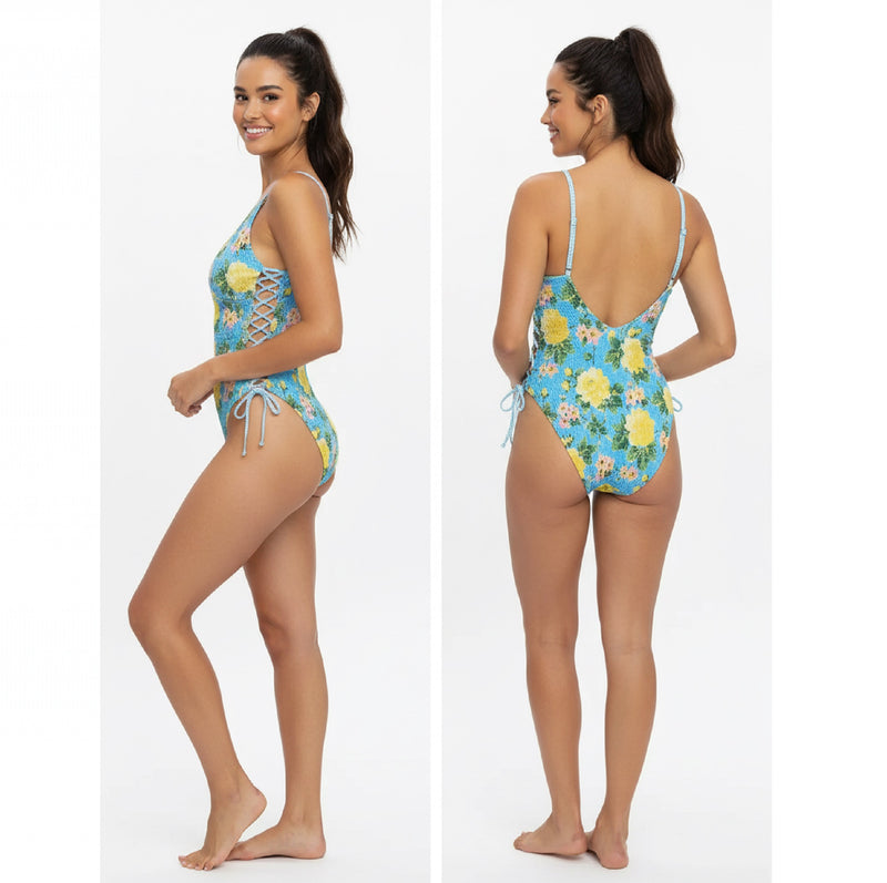 Smocked Plunge One Piece
