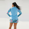 Plust Size Long Sleeve Tankini Set with Shorts