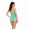 Green Knot Front One Piece