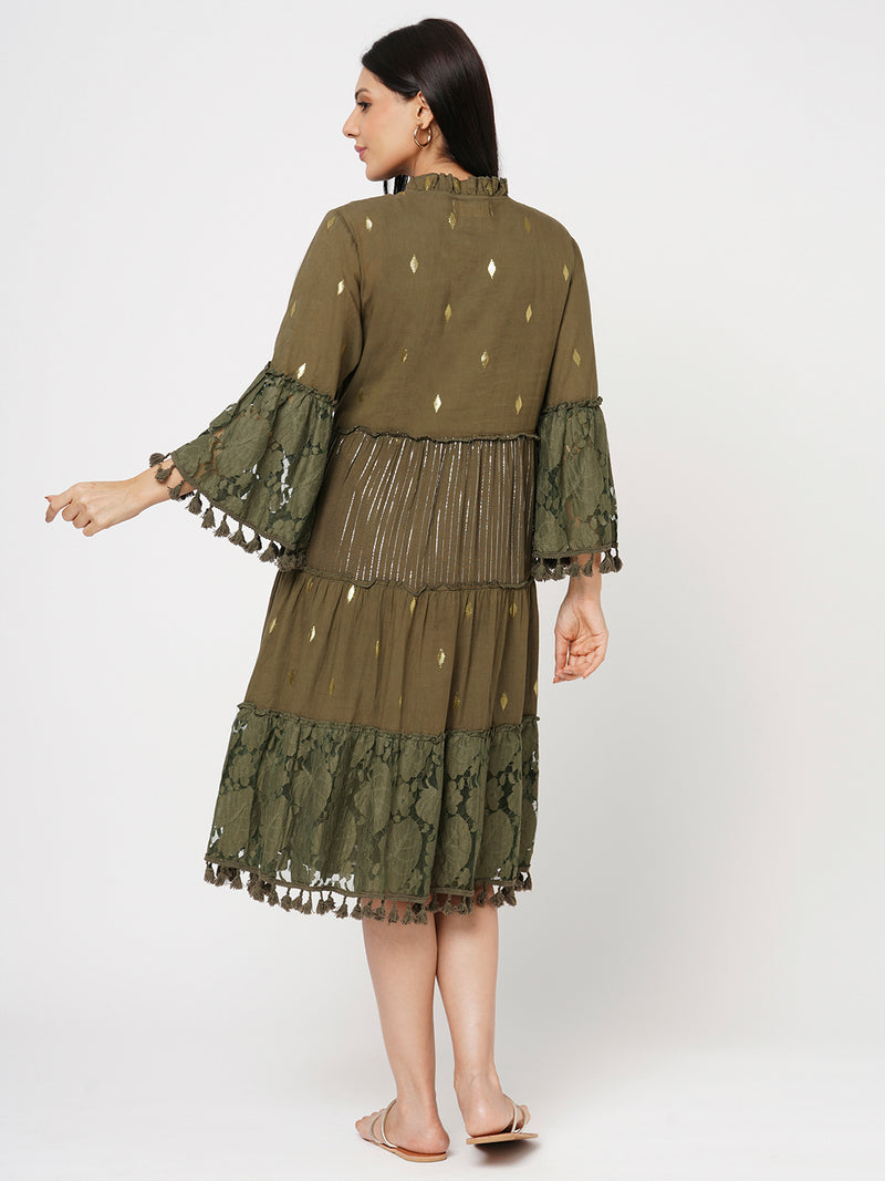 Dolce Vita - Midi In Olive Green