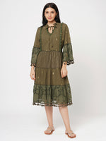 Dolce Vita - Midi In Olive Green