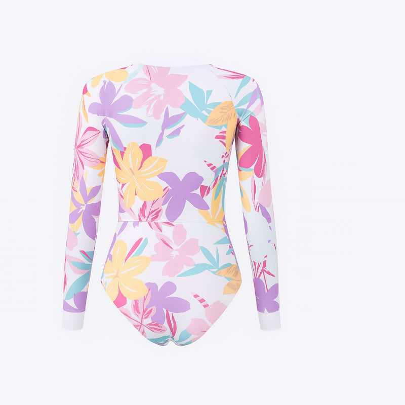 Bunny Tie Cutout Rashguard Swimsuit