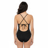 Lace Cutout Tie Back PLUS SIZE One Piece