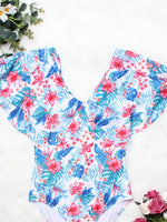 Tropical Flutter Sleeve One-Piece