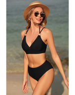 Strappy O-Ring Bralette & High Waist Bikini Set