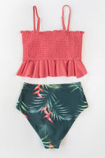 Smocked Ruffled Tankini Set