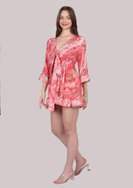 Red Printed Cover-up Kimono