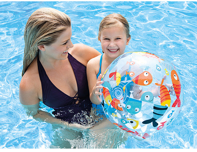 Assorted Print Inflatable Pool Balls (Pack of 3)
