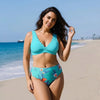 Scalloped Mid Rise Plus Size Bikini Set