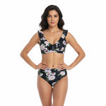 Large Ditsy Ruffled Bikini Set