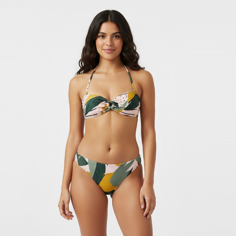 Tropical Bandeau Bikini Set