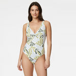 Green Mix Printed Tummy Control Swimsuit