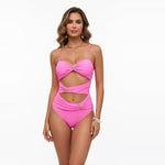 Neon Pink Starfish Embellished Cutout One Piece